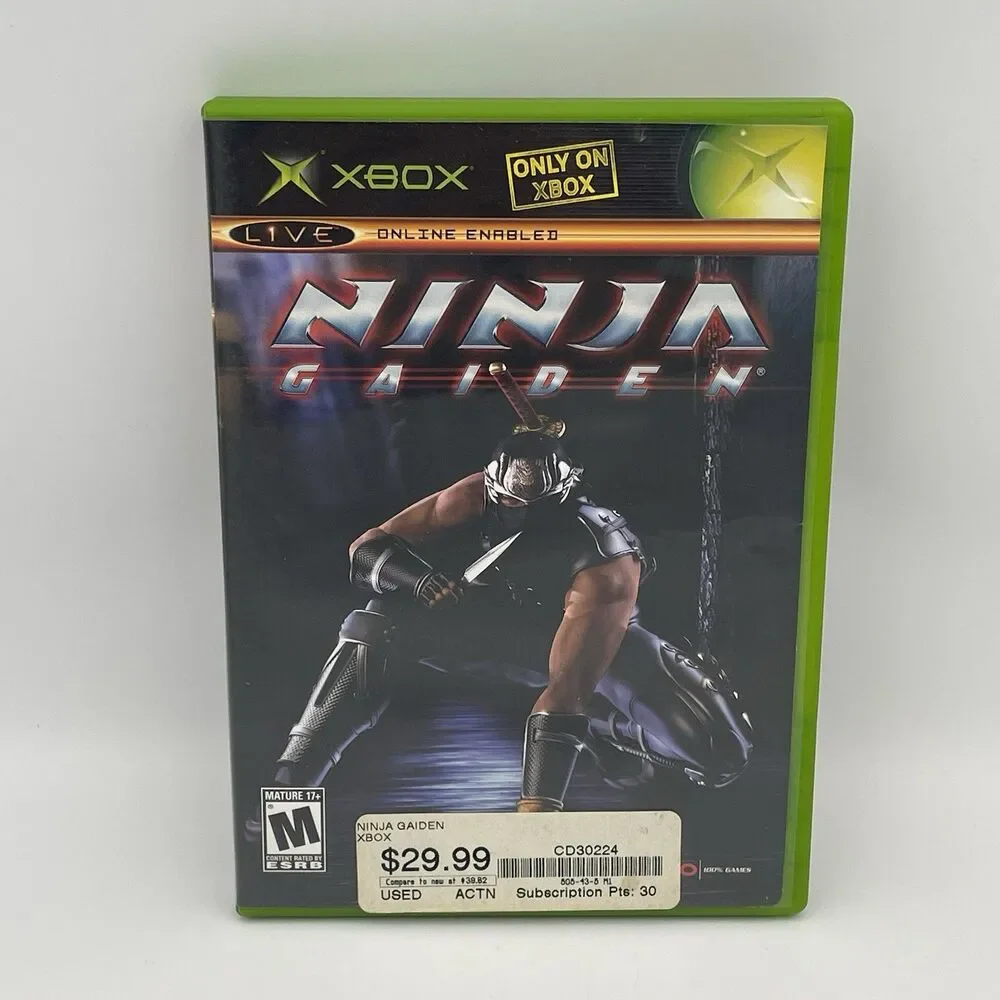 Ninja Gaiden (Microsoft Xbox, 2004) Complete W/ Manual + Reg Card CIB Tested